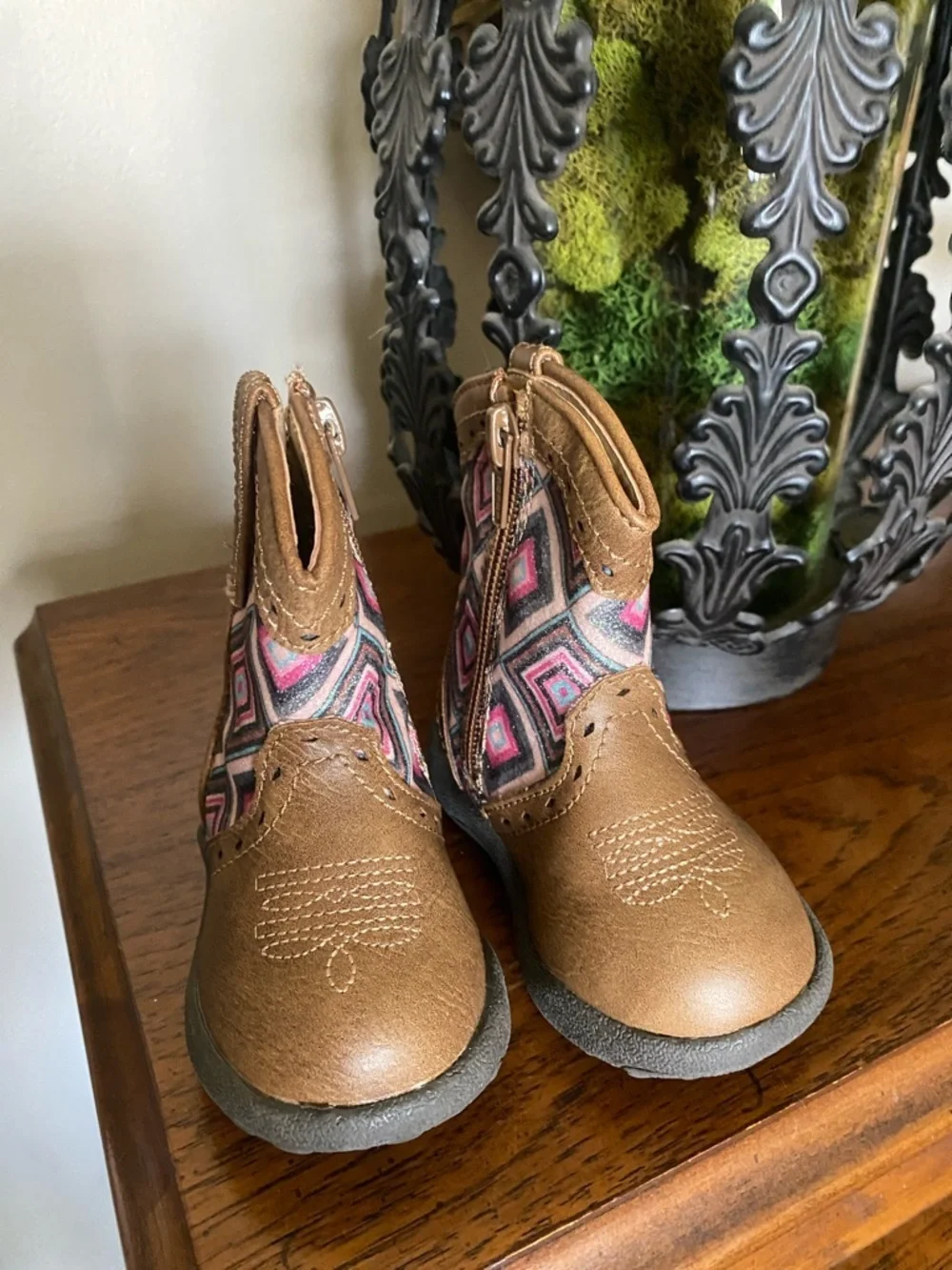 Roper CowBabies glitter geo tan Infants boots 🆕